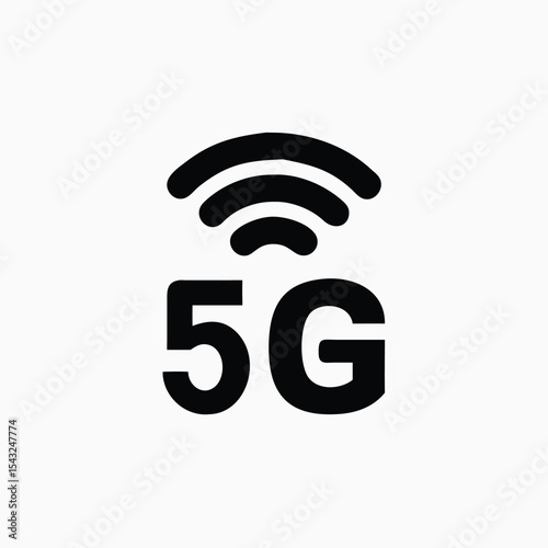 5G Icon, vector, sign and symbol for internet and electronic devices fully editable vector template	