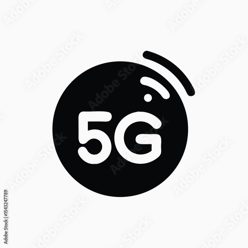 5G Icon, vector, sign and symbol for internet and electronic devices fully editable vector template	