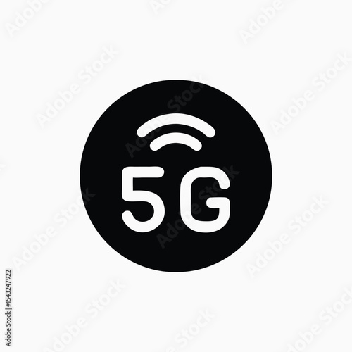 5G Icon, vector, sign and symbol for internet and electronic devices fully editable vector template	