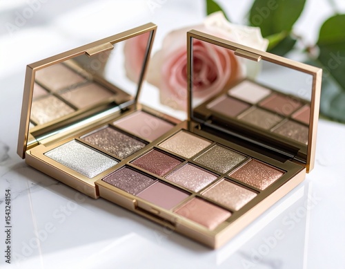 Two Gold Eyeshadow Palettes with Colorful Shades