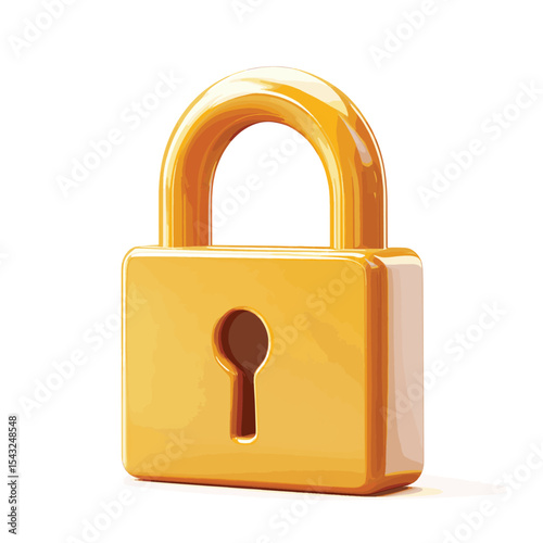 3D Locked padlock with password