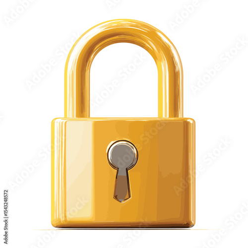 3D Locked padlock with password