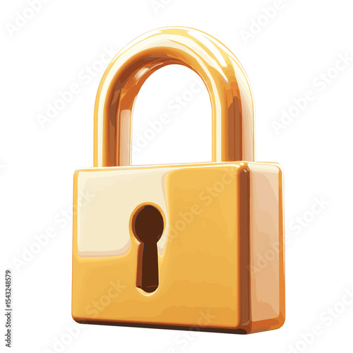 3D Locked padlock with password