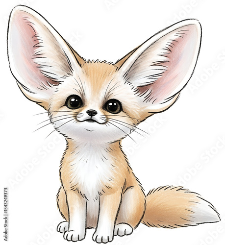 Cute Fennec Fox Illustration