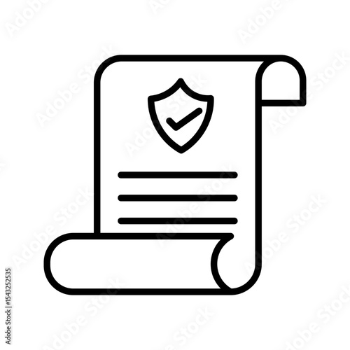 Insurance policy icon on white background