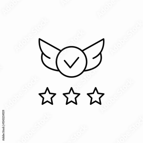 3 star rating section completion icon sign vector