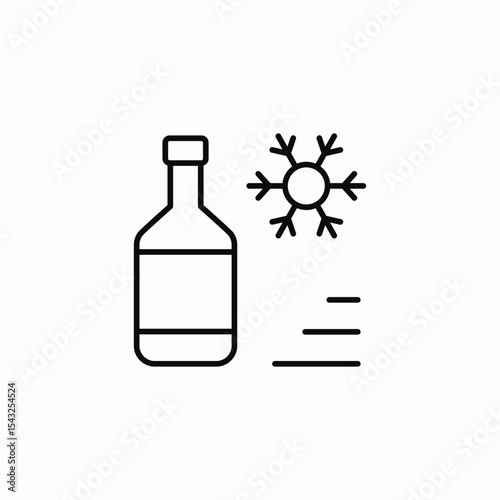 bottle cooling icon sign vector