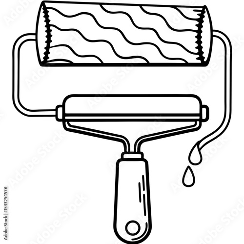 paint roller and brush