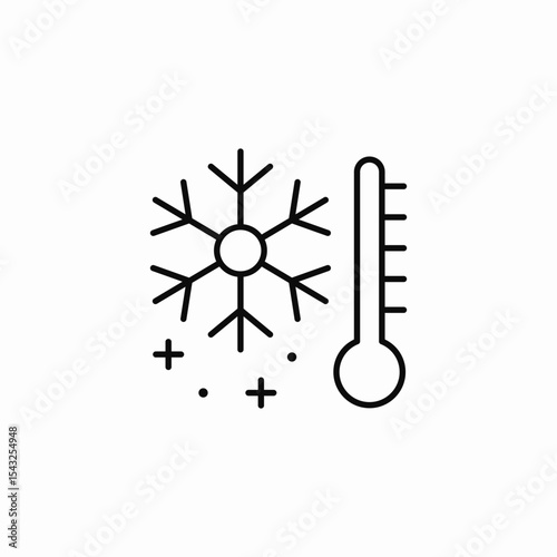 cold temperature icon sign vector