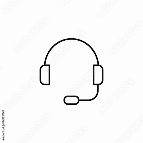 customer service headphones icon sign vector