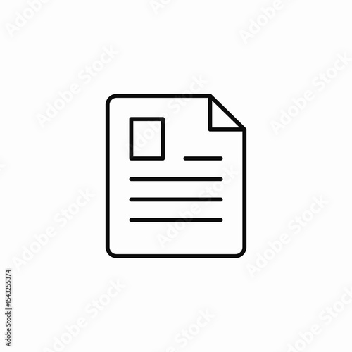 cv document icon sign vector