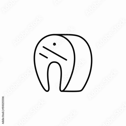 dental anatomy icon sign vector