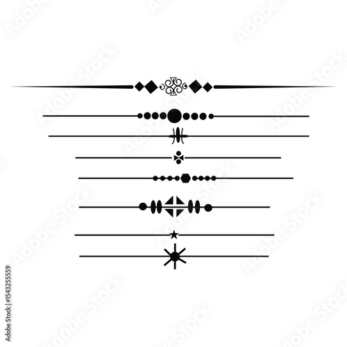 Wallpaper Mural Elegant Collection of Decorative Dividers Lines, Shapes & Symbols for Design Projects Torontodigital.ca