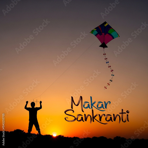 Makar Sankranti Sunset Kite...