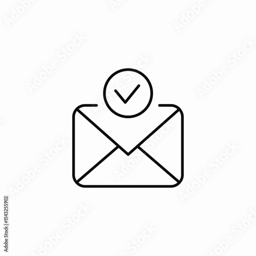 email message completion icon sign vector