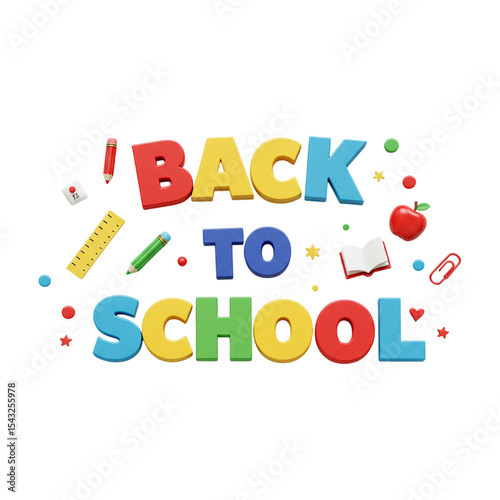 back to school text concept