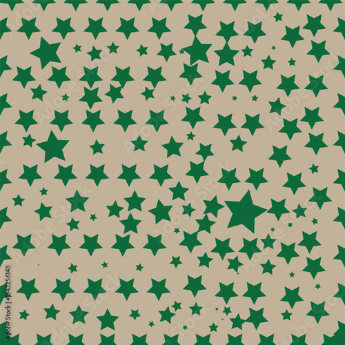 Seamless retro pattern with green polka dots and vintage floral design