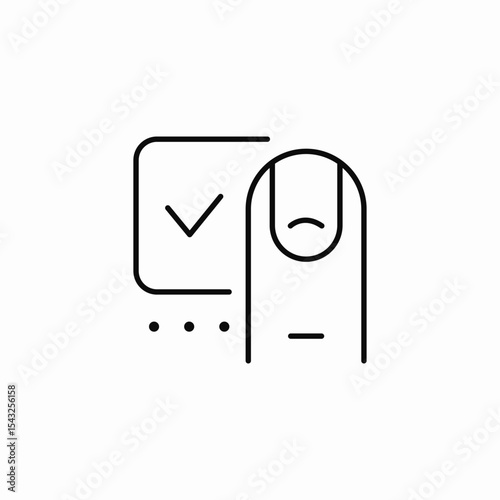 fingernail cosmetics completion icon sign vector