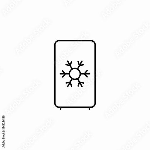 freezer appliance icon sign vector