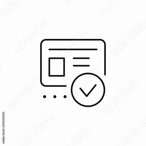 identity information completion icon sign vector