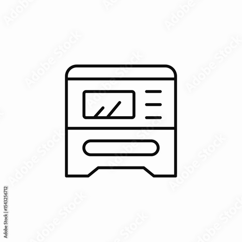 larger office printer icon sign vector