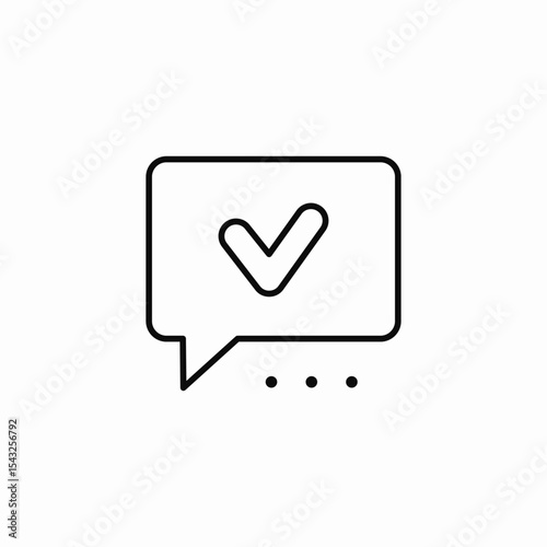 message completion icon sign vector