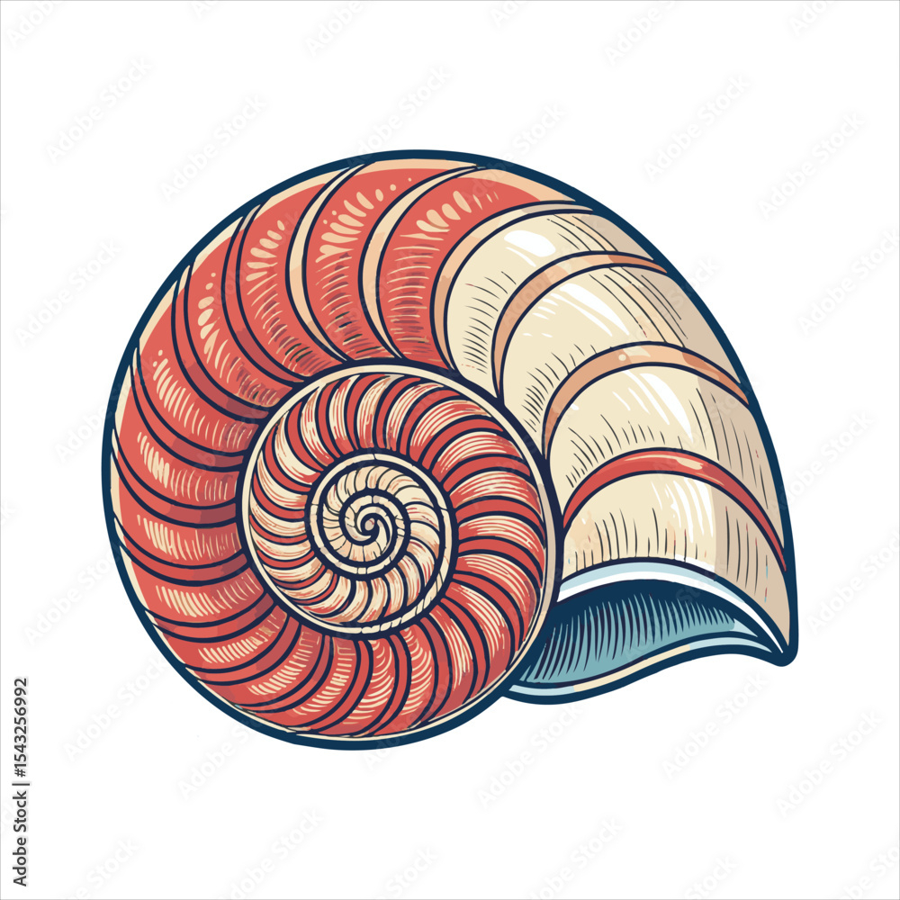Fototapeta premium Conch Shells Vector