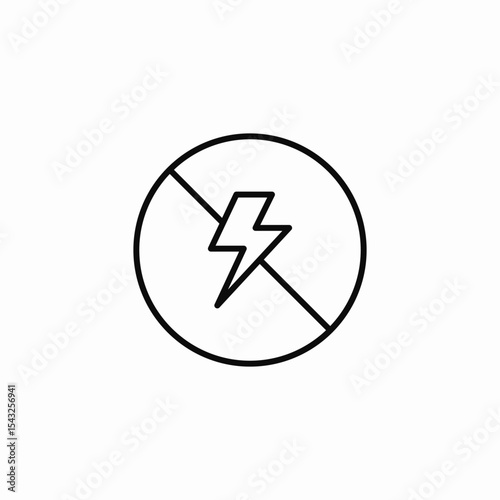 no flash allowed icon sign vector