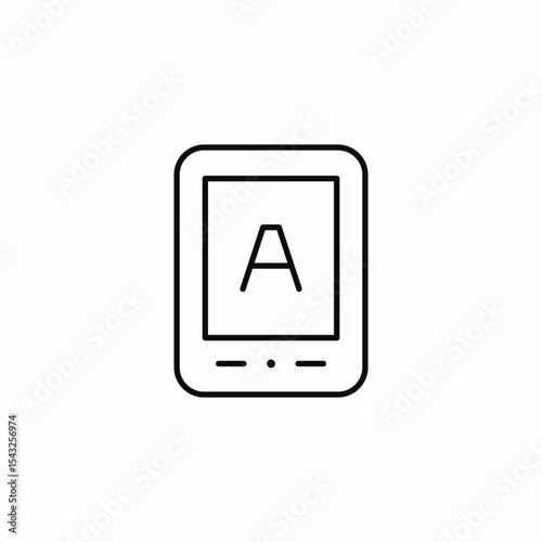 mobile text font icon sign vector
