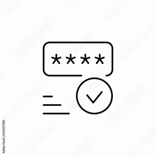 password completion icon sign vector