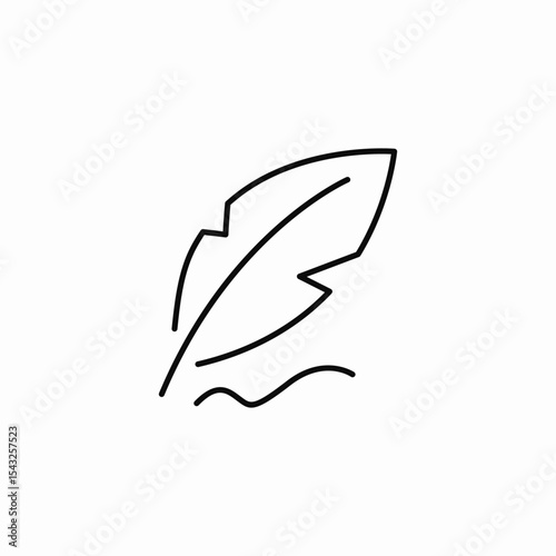 quill writing tool icon sign vector