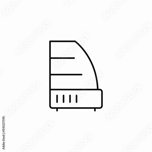 refrigerated display case icon sign vector