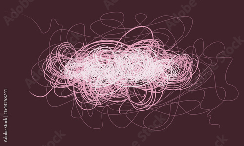 Hand drawing scribble clew, random chaotic lines. Hand drawn scrawl sketch line chaos doodle pattern. Pen pencil crayon texture marker texture art abstract background..eps8