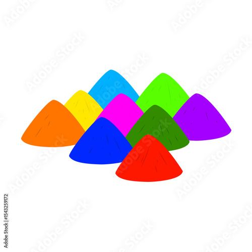 Colorful Holi Powder