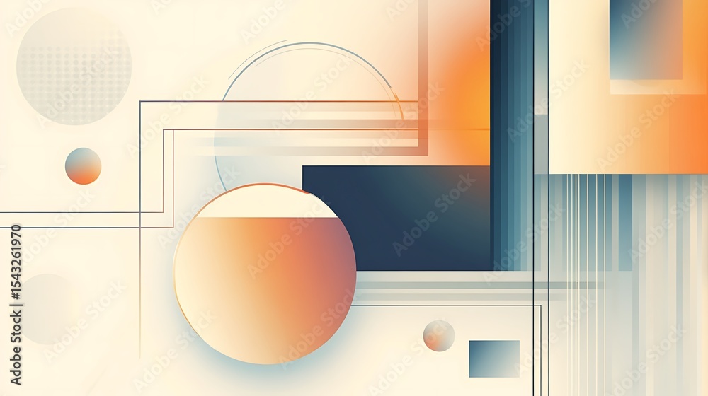Abstract geometric shapes in muted tones. Abstract geometric shapes in muted tones.