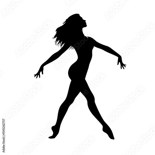Dancer silhouette in motion expressing grace and freedom  