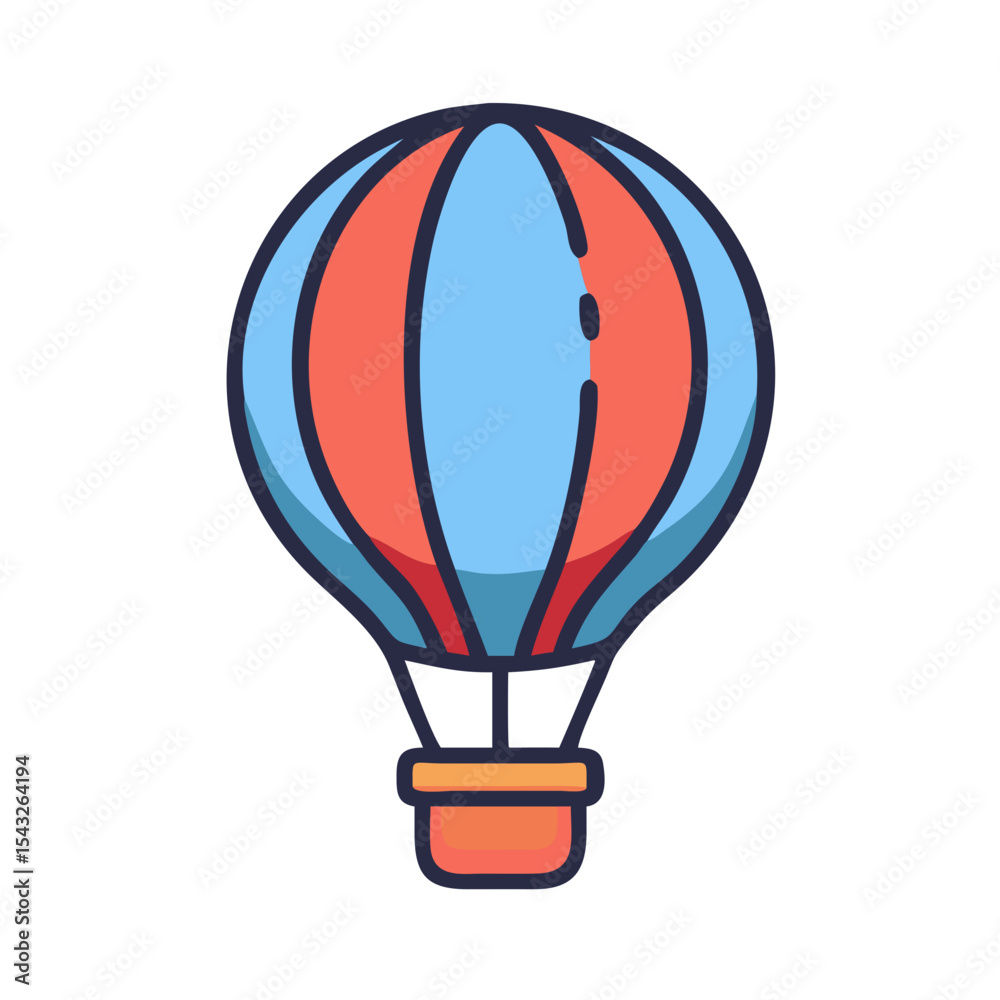 Obraz premium Simple balloon icon. Line. Illustration. Leisure. Outdoor.