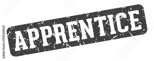 apprentice rectangular sign. apprentice stamp
