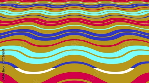 Wavy Abstract Seamless Pattern – Retro Colorful Background