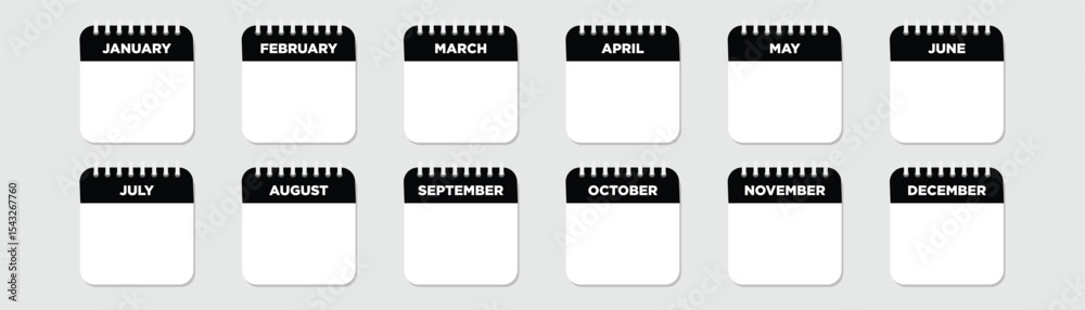 Calendar month set icon, vector illustration Calendar month set icon, vector illustration