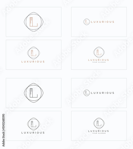 Luxury Vintage Logo Alphabet Set – Monogram Letter Badges with Floral Ornaments and Elegant Frames


