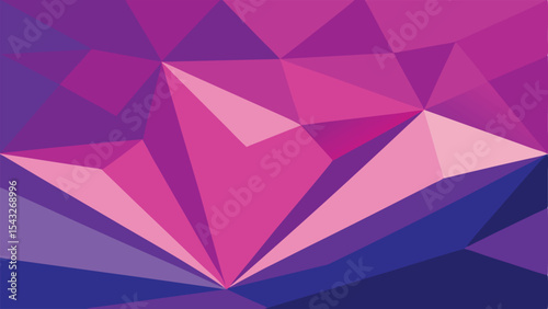 Abstract geometric design in purple and pink tones with transparency for creative projects