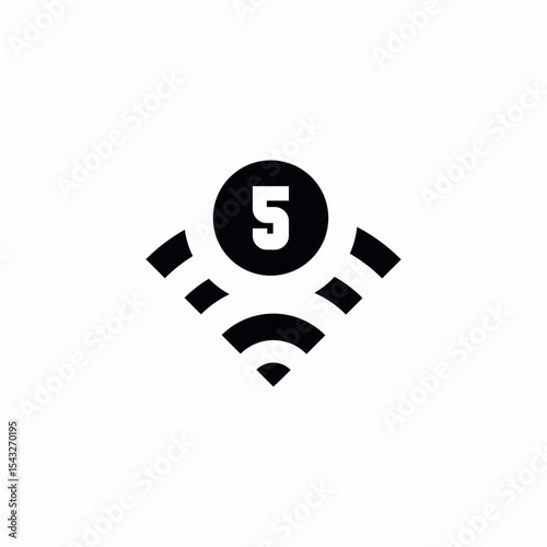 5g signal icon sign vector