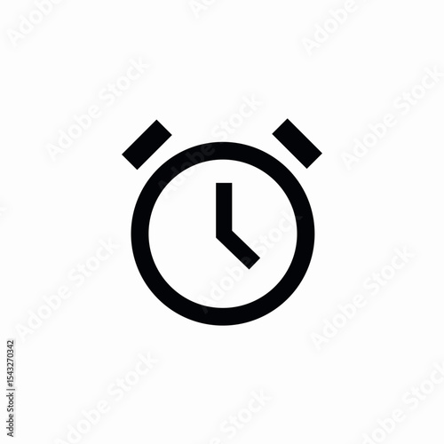 alarm clock icon sign vector