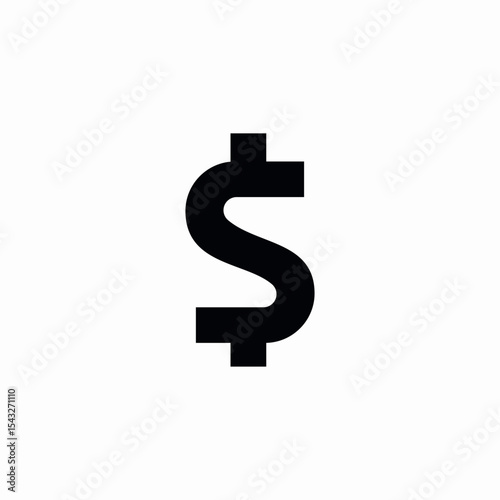 dollar currency icon sign vector