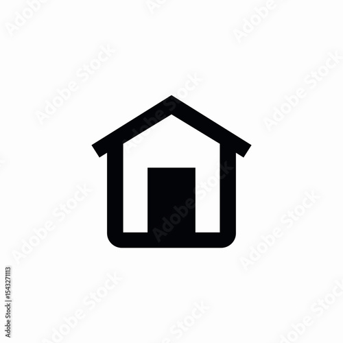 door roof house icon sign vector