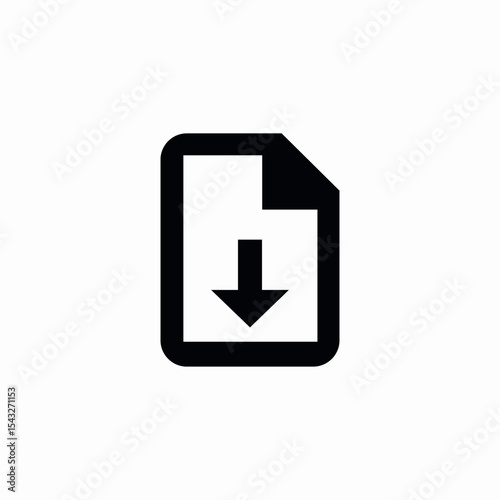download document file icon sign vector