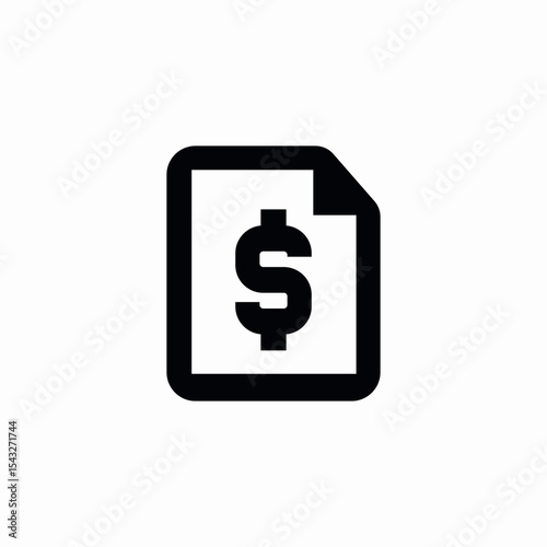 financial document icon sign vector