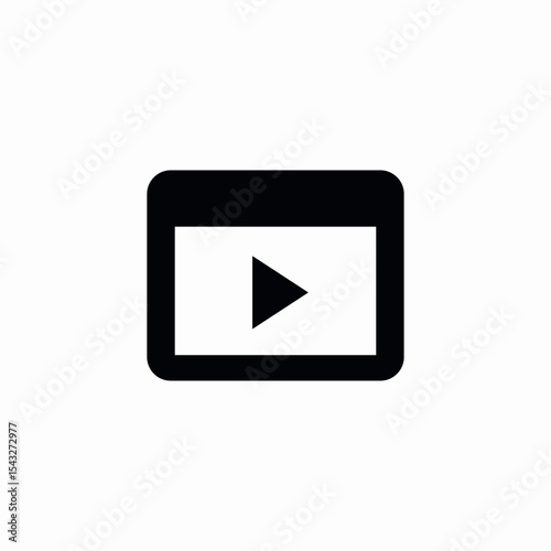 video player platform icon sign vector