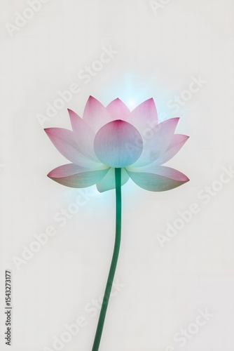 Artistic Gradient Lotus Flower Featuring Soft Color Transitions